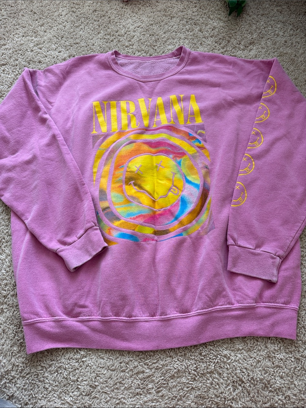 NIRVANA Pink Sweatshirt (oversized)